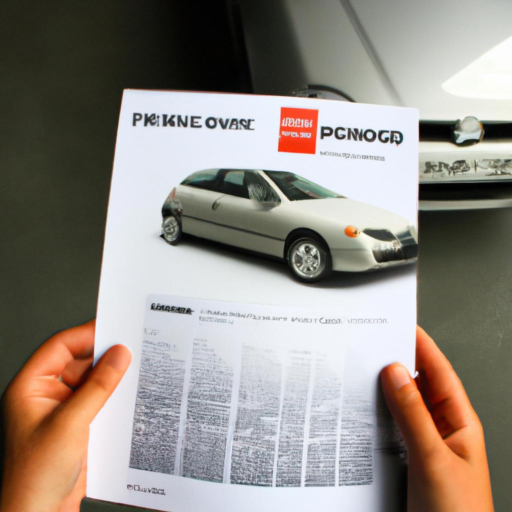 Person holding car financing brochure